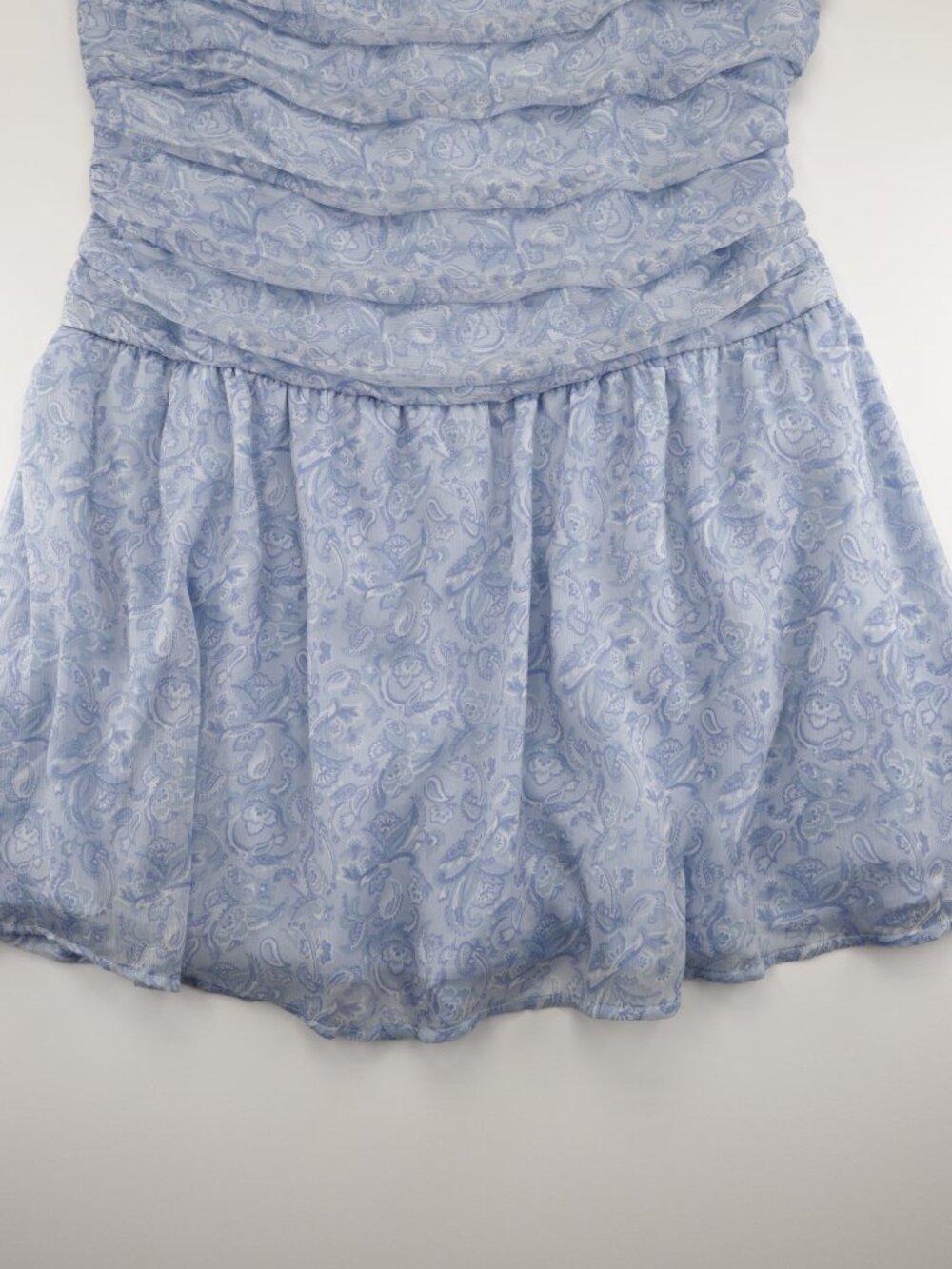Hollister Women Pocket Floral Adjustable Strap Chiffon Skort Dress Blue Size XL - Picture 3 of 9